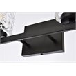 Living District Cassie 4-Light Metal Bath Sconce in Black and Clear