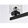 Living District Cassie 4-Light Metal Bath Sconce in Black and Clear