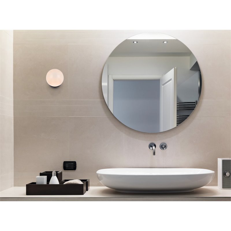 Living District Mimi 1-Light Metal Flush Mount in Black and Frosted White