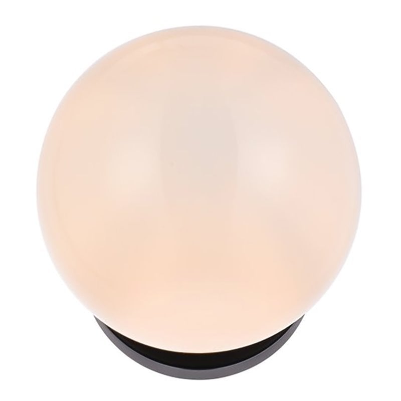 Living District Mimi 1-Light Metal Flush Mount in Black and Frosted White