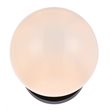 Living District Mimi 1-Light Metal Flush Mount in Black and Frosted White