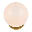 Living District Mimi 1-Light Metal Flush Mount in Brass and Frosted White