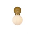 Living District Hanson 1-Light Metal Bath Sconce in Brass and Frosted
