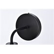 Living District Hanson 1-Light Metal Bath Sconce in Black and Clear