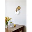 Living District Hanson 1-Light Metal Bath Sconce in Brass and Clear