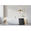 Living District Hanson 2-Light Metal Bath Sconce in Brass and Frosted