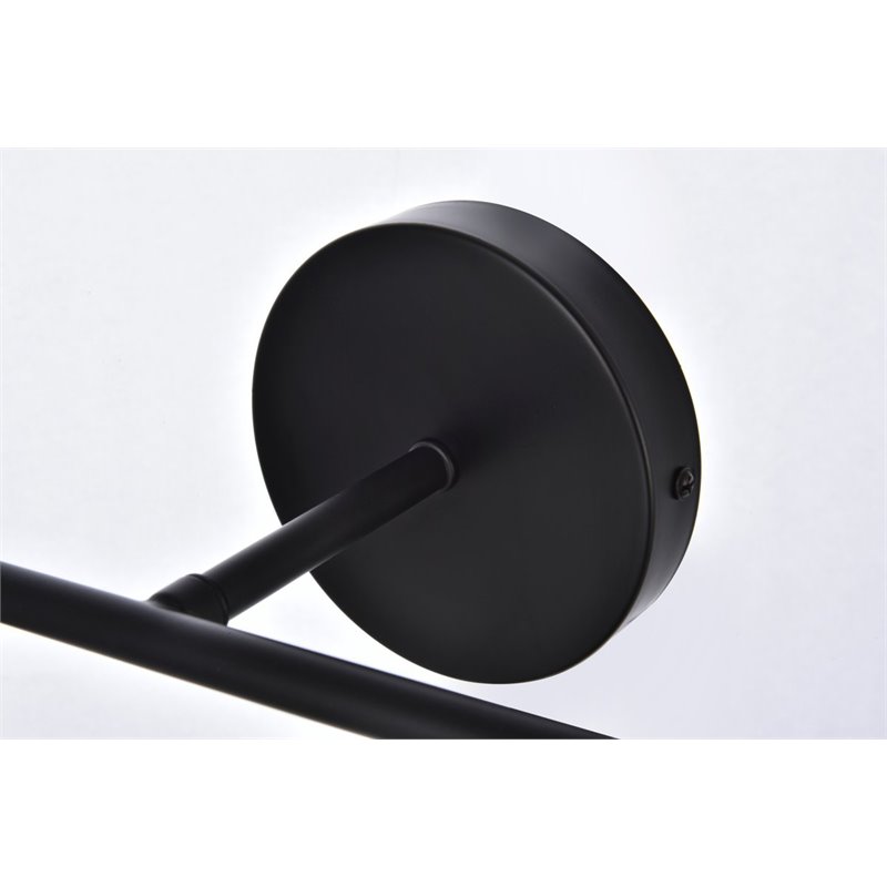 Living District Hanson 2-Light Metal Bath Sconce in Black and Clear