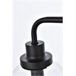 Living District Hanson 2-Light Metal Bath Sconce in Black and Clear