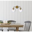 Living District Hanson 2-Light Metal Bath Sconce in Brass and Clear