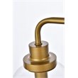 Living District Hanson 2-Light Metal Bath Sconce in Brass and Clear