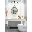 Living District Hanson 3-Light Metal Bath Sconce in Black and Clear