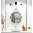 Living District Hanson 3-Light Metal Bath Sconce in Black and Clear