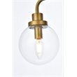 Living District Hanson 3-Light Metal Bath Sconce in Brass and Clear