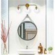 Living District Hanson 3-Light Metal Bath Sconce in Brass and Clear