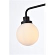 Living District Hanson 4-Light Metal Bath Sconce in Black and Frosted
