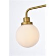 Living District Hanson 4-Light Metal Bath Sconce in Brass and Frosted