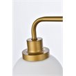 Living District Hanson 4-Light Metal Bath Sconce in Brass and Frosted