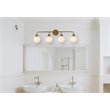 Living District Hanson 4-Light Metal Bath Sconce in Brass and Frosted