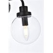 Living District Hanson 4-Light Metal Bath Sconce in Black and Clear