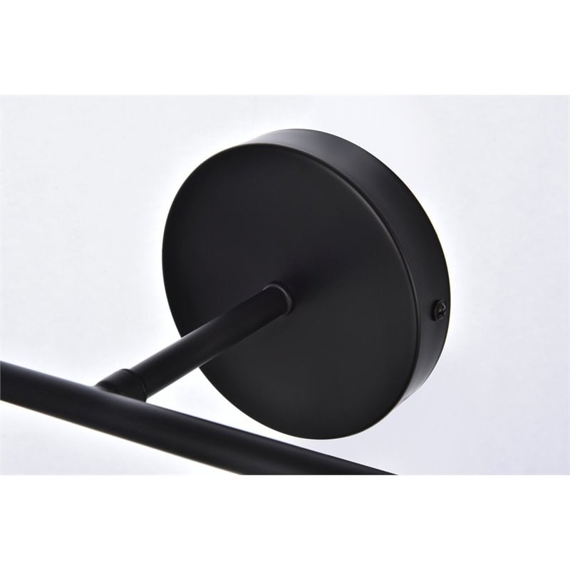 Living District Hanson 4-Light Metal Bath Sconce in Black and Clear