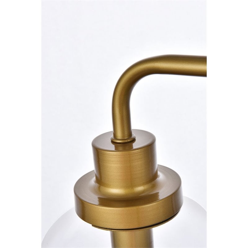 Living District Hanson 4-Light Metal Bath Sconce in Brass and Clear
