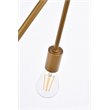Living District Lucca 6-Light Mid-Century Metal Pendant in Brass