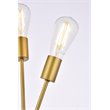 Living District Lucca 3-Light Mid-Century Metal Bath Sconce in Brass