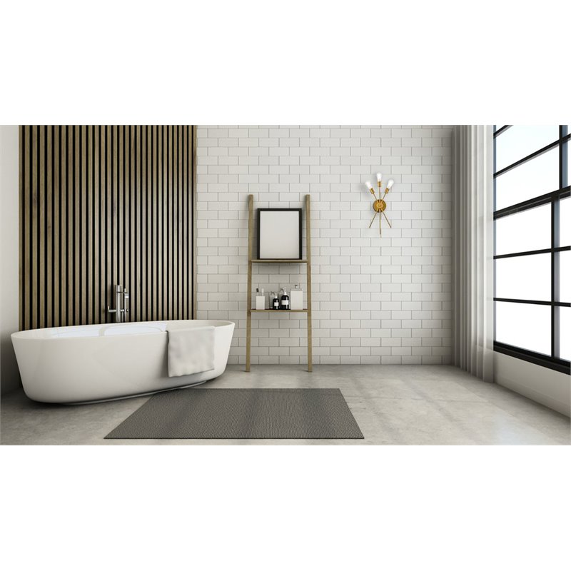 Living District Lucca 3-Light Mid-Century Metal Bath Sconce in Brass