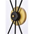 Living District Lucca 3-Light Mid-Century Metal Bath Sconce in Black and Brass