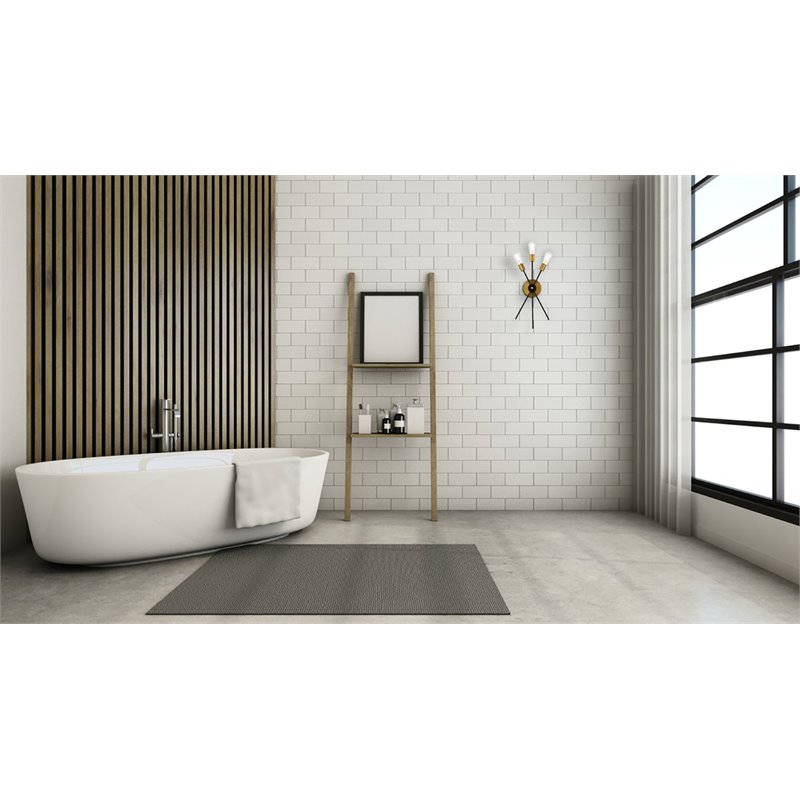 Living District Lucca 3-Light Mid-Century Metal Bath Sconce in Black and Brass