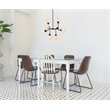 Living District Hanson 8-Light Metal Pendant in Black and Frosted