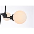 Living District Hanson 8-Light Metal Pendant in Black and Frosted