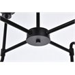 Living District Hanson 8-Light Metal Pendant in Black and Frosted