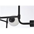 Living District Hanson 8-Light Metal Pendant in Black and Frosted