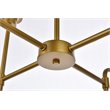 Living District Hanson 8-Light Metal Pendant in Brass and Frosted