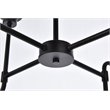 Living District Hanson 8-Light Metal Pendant in Black and Clear Shade