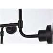 Living District Hanson 8-Light Metal Pendant in Black and Clear Shade