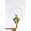 Living District Hanson 8-Light Metal Pendant in Brass and Clear Shade