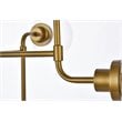 Living District Hanson 8-Light Metal Pendant in Brass and Clear Shade