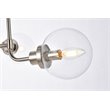 Living District Hanson 8-Light Metal Pendant in Polished Nickel and Clear