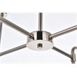 Living District Hanson 8-Light Metal Pendant in Polished Nickel and Clear