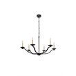 Living District Trey 6-Light Mid-Century Metal Pendant in Black