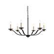 Living District Trey 6-Light Mid-Century Metal Pendant in Black