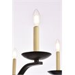 Living District Trey 6-Light Mid-Century Metal Pendant in Black