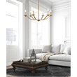 Living District Trey 6-Light Mid-Century Metal Pendant in Brass