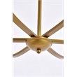 Living District Trey 6-Light Mid-Century Metal Pendant in Brass