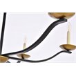 Living District Trey 6-Light Mid-Century Metal Pendant in Black/Brass