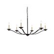 Living District Trey 6-Light Mid-Century Metal Pendant in Black Finish