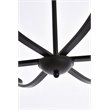 Living District Trey 6-Light Mid-Century Metal Pendant in Black Finish