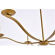 Living District Trey 6-Light Mid-Century Metal Pendant in Brass Finish